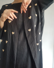 Hearts Abaya (Black)