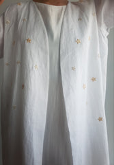 Stars Abaya (White)