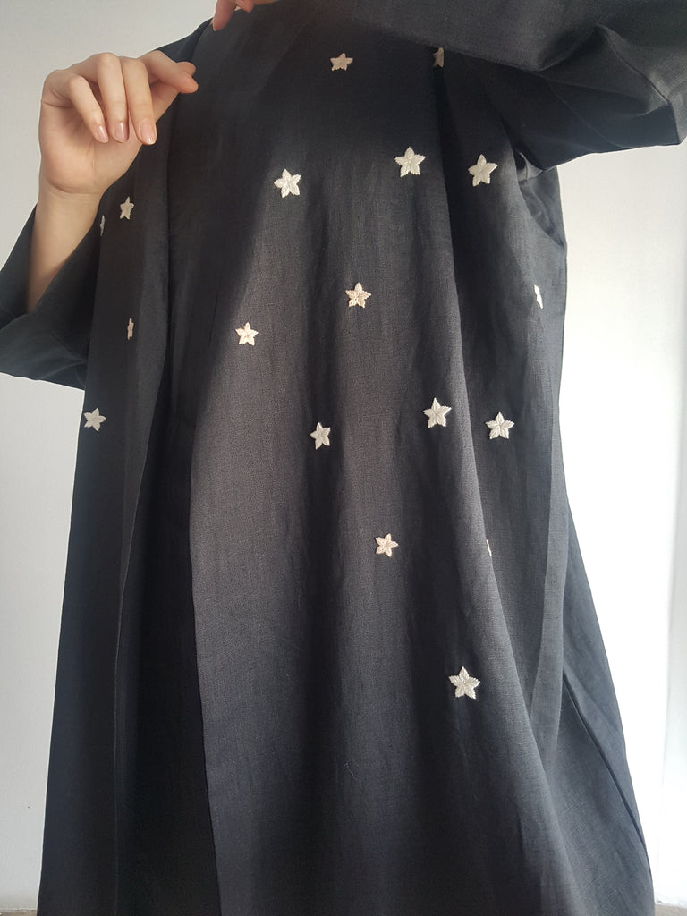 Stars Abaya (Black)
