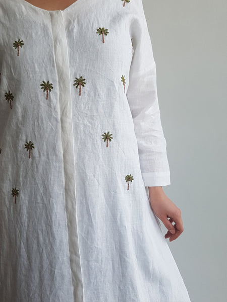 Palm Dress (White)