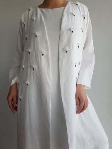 Garden Abaya (White)